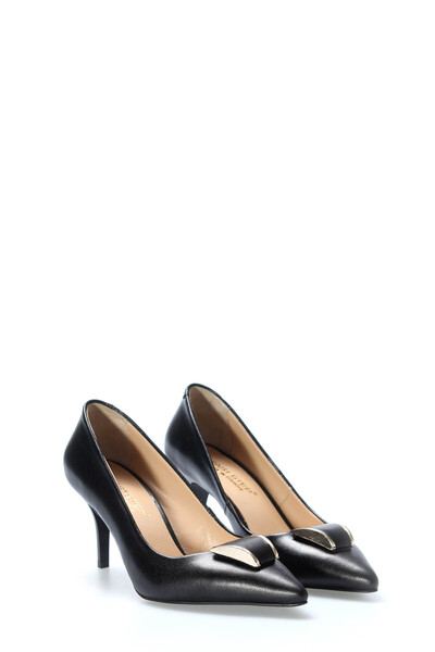 TUGERDİ Black Genuine Leather Jurdan Sole Quality Thin Heels Women Shoes Tg092152613520