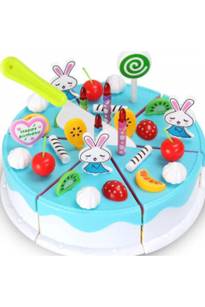 Blusmart Set tort copii din plastic, multicolor, 44 piese