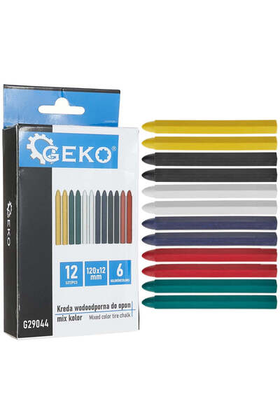 GEKO Set cretă rezistentă la ceară pentru marcarea anvelopelor, multicoloră, ...