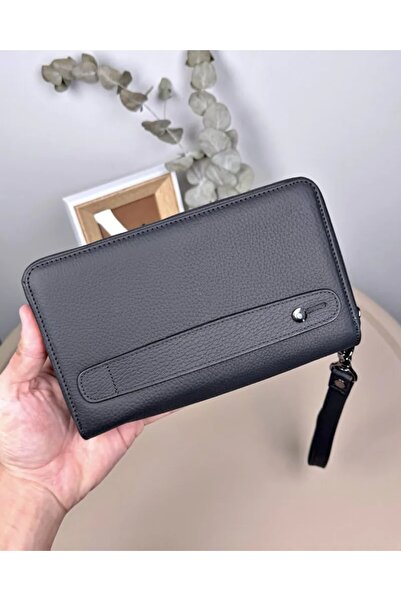 Fil Deri Genuine Leather Men's Handbag with Zipper Handle and Handle Strap 2118