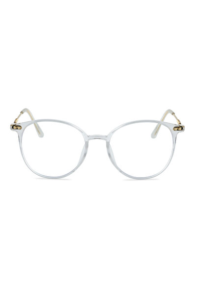 TomyHelf Unisex Yuvarlak Şeffaf Çerçeveli Mavi Işık Koruyucu Bilgisayar(Ekran...