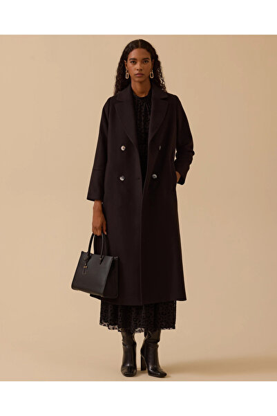SEÇİL Double-Breasted Long Classic Coat