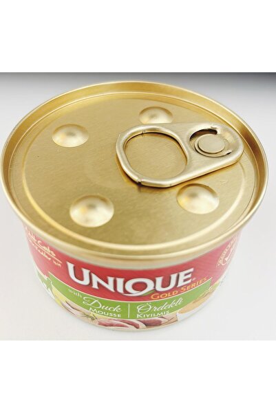 Unique Gold Series Mousse Kıyılmış Ördekli Tahılsız Kedi Konservesi 85 Gr X 6 Adet uniördek6