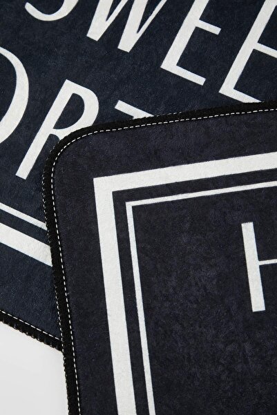 TRENDYOLMİLLA HOME Set of 2 Printed Non-Slip Base Bath Mat Tphss25Bps00009