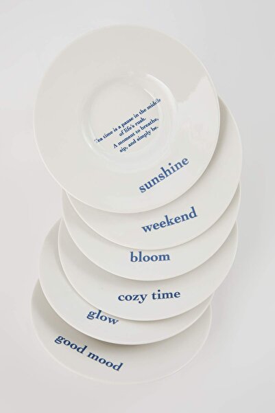 TRENDYOLMİLLA HOME 6-Piece Minimal Pattern Tea Plate Tphaw26Tbk00026