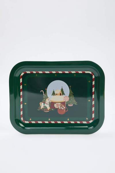 TRENDYOLMİLLA HOME Christmas Themed Metal Tray 23X30Cm Tphaw26Tps00002