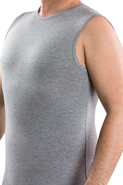 BSM Ανδρικό εσώρουχο γκρι Crew Neck Dipkol Modal 40603