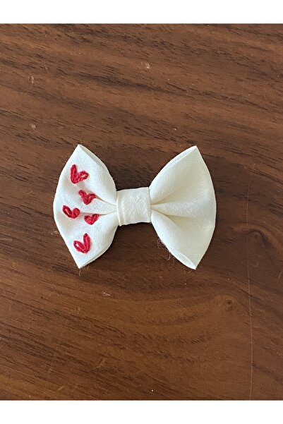 EGOMİ Heart Embroidered Hairless Baby Hair Clip (1 Piece)