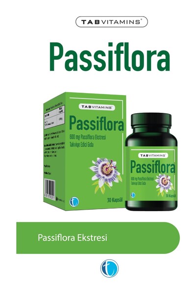 Tab İlaç Tabvitamins Passiflora Extract Food Supplement 30 Capsules