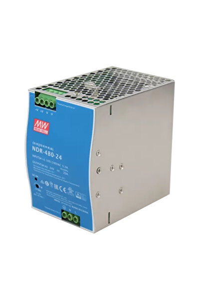 Meanwell Sursă de alimentare în comutație, 24V / 20A, șină DIN - MEAN WELL NDR-480-24