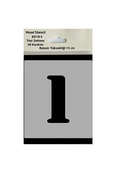 Mood Stencil Stencil Rakam Boyama Şablonu X018-SAYI Rakam Yüksekliği 15 cm