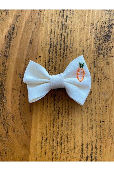EGOMİ Carrot Embroidered Hairless Baby Hair Clip (1 Piece)