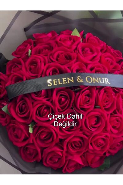 imzatasarım Kişiye Özel İsteme Çiçeği Kurdelesi Gelin Çiçeği Kurdelesi (Çiçek...