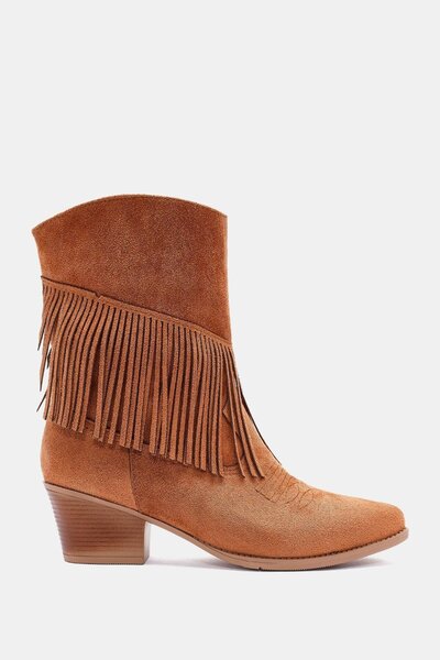 Bestyle Buenavista Kadın Camel Püsküllü Western Bot