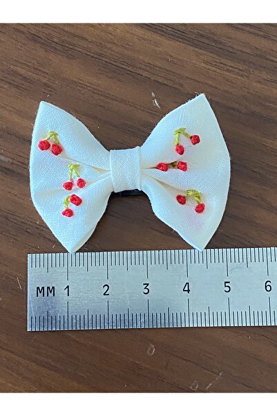 EGOMİ Cherry Embroidered Hairless Doll Hairpin (1 Piece)