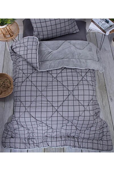 Arma Concept Tek Kişilik Desenli Pufidik Wellsoft Uyku seti & Yorgan + 2 Adet Yastık kılıfı + Lastikli Çarşaf