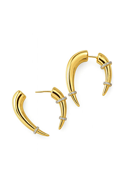 Sense of Atelier أقراط رابو كلو - ذهبية