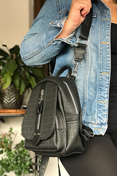 Just Polo حقيبة ظهر نسائية كبيرة الحجم باللون الأزرق الفاتح مع 9 مقصورات مناسبة للاستخدام اليومي 4040