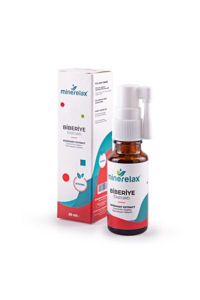 Minerelax Biberiye Ekstraktı %100 Doğal Konsantre Sprey 20 ml Süperkritik Teknoloji Keratin Bakım