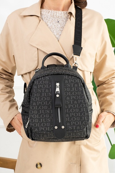 Just Polo حقيبة ظهر نسائية كبيرة الحجم مكونة من 9 أقسام باللون الأزرق الفاتح مناسبة للاستخدام اليومي 4040