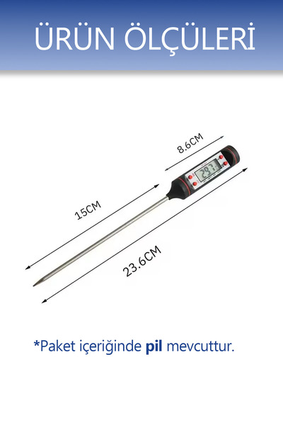 Factorial Mama Süt Yoğurt Mayalama Dijital Çubuk Gıda Termometresi Fonksiyonel Tasarım Sağlam ve Dayanıklı