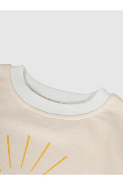 YHH Kids Bebek Oversize Sweatshirt Zıbın Bej