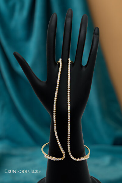 Çelik Taş Detaylı Altın Renk Şahmeran