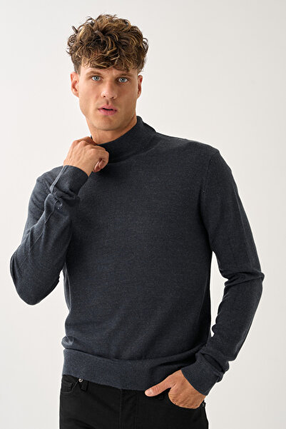 Redline Aristo Стандартний фіт напіврибальський комір трикотажний светр темно-синій