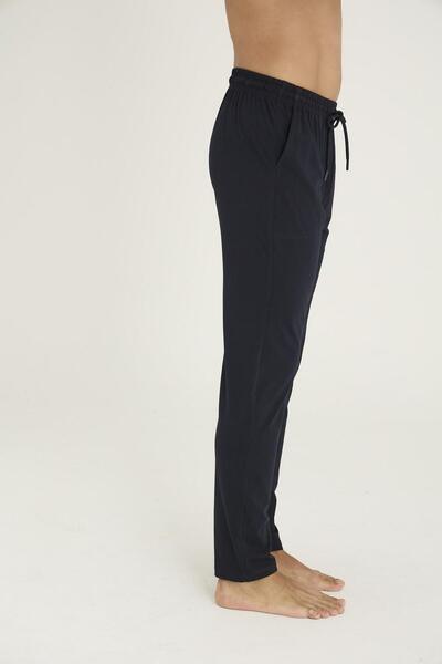 KLY Ανδρικό παντελόνι πιτζάμα από λύκρα με μονόχρωμη χτένισμα, μέγεθος 120