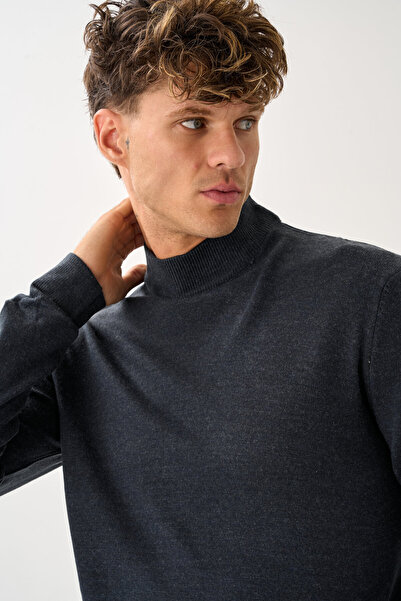 Redline Aristo Стандартний фіт напіврибальський комір трикотажний светр темно-синій