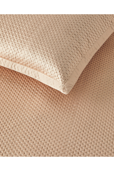 English Home Sisilla Saten Tek Kişilik Yatak Örtüsü Takımı Pudra