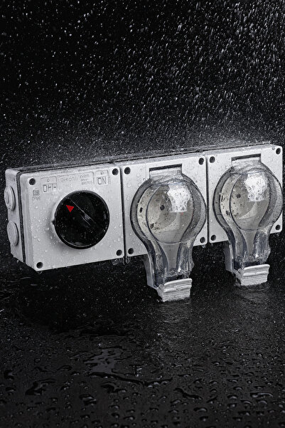 Nexo Su Geçirmez şalterli 2'li priz (IP 66)