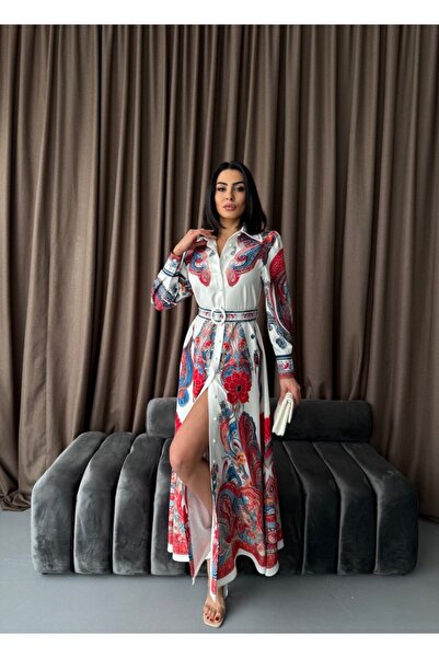 D'RECCY ΓΥΝΑΙΚΕΙΟ ΦΟΡΕΜΑ ΜΑΚΡΥ ΦΟΡΕΜΑ ΜΕ ΖΩΝΗ ΜΕ ΣΧΕΔΙΟ