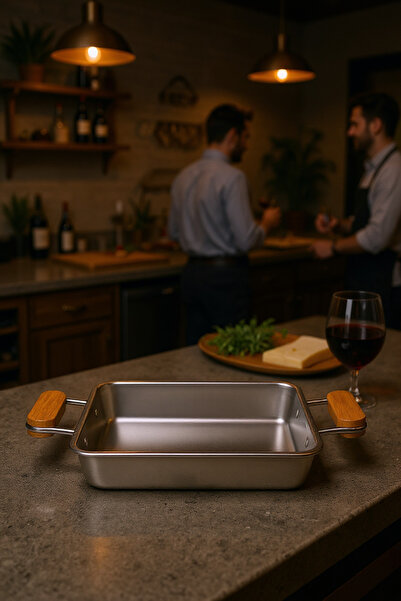 Bambum Cesta Bamboo Steel Presentation Tray with Handles
