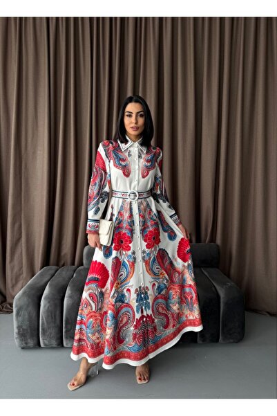 D'RECCY ΓΥΝΑΙΚΕΙΟ ΦΟΡΕΜΑ ΜΑΚΡΥ ΦΟΡΕΜΑ ΜΕ ΖΩΝΗ ΜΕ ΣΧΕΔΙΟ