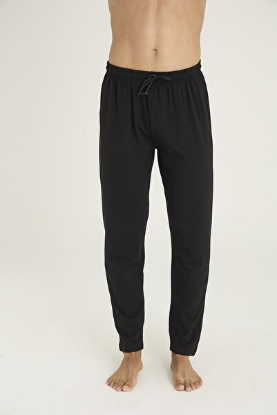 KLY Ανδρικό παντελόνι πιτζάμα από λύκρα με μονόχρωμη χτένισμα, μέγεθος 120