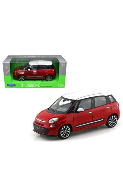 WELLY Koleksiyon 1 / 24 Ölçek Fiat 500L Kırmızı Model Metal Araba