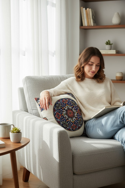 Chintar Διακοσμητικό μαξιλάρι/μαξιλαροθήκη από υφαντό πάνελ ταπετσαρίας ζακάρ...