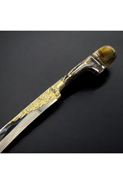 Mizan Ofis Hediyesi El Yapımı Mini Dekor Yatağan Palası Kemik, Stand Hediyeli - Kişiye Özel Isim