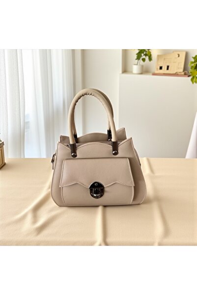 Gözde Mağazacılık Women's Hand and Shoulder Bag with Zipper and Lock Cover