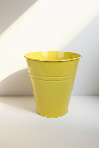 Desen Dekorasyon Konik Metal Saksı & Vazo - 25 cm Dekoratif Çok Amaçlı Renkli...