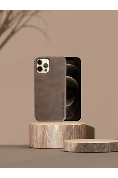 DEERDERİ İphone Hakiki Deri Koruyucu uyumlu Kılıf Iphone 13/14/15