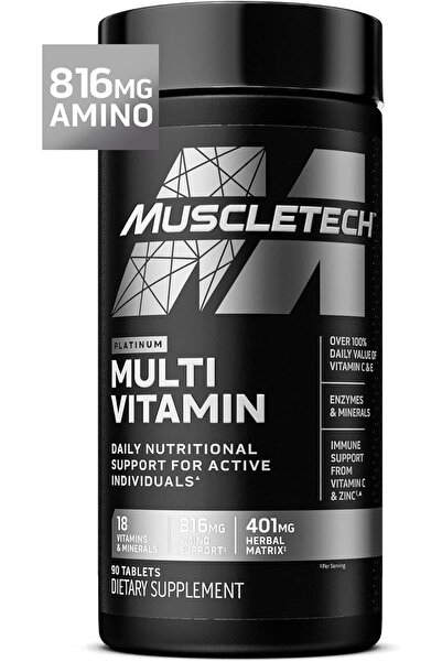 MUSCLETECH Platinum Multivitamin, High- Daily Formula with Vitamins & Minerals – 90 Tablets