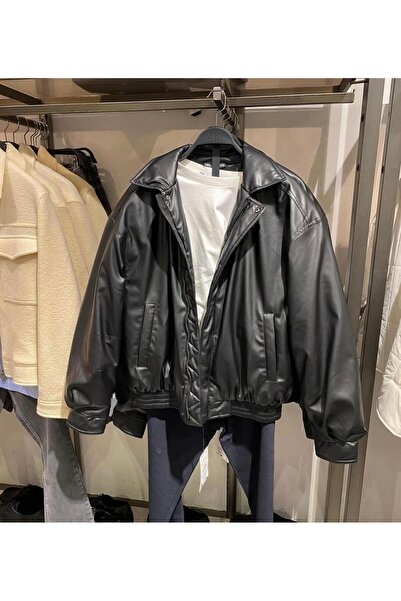 MODA Новий сезон Чоловіча шкіряна куртка оверсайз з підкладкою