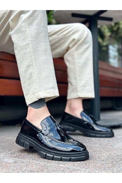 BOA Ba0240 Tasseled Patent Leather Classic High Sole Casual Men's Shoes