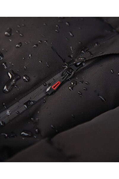 S&M CLOTHİNG Ανδρικό μαύρο πουπουλένιο παλτό