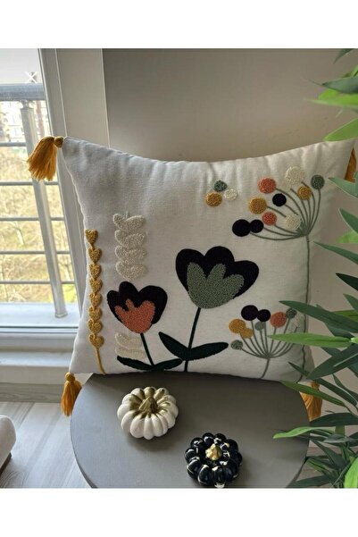 Reset Punch Nakışlı 1 Adet Kırlent Kılıfı