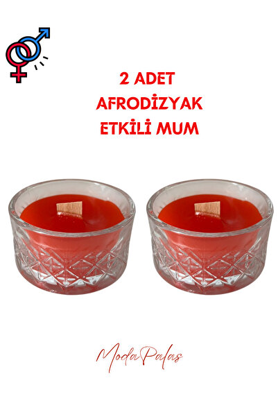 Shal&Shal 2 Adet Kokulu Mum Kırmızı Özel Anlar Için Etkili Mum El Yapımı