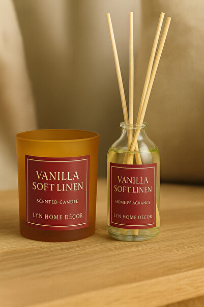 LYN HOME & DECOR Turuncu Bardak Mum Ve Oda Kokusu Set