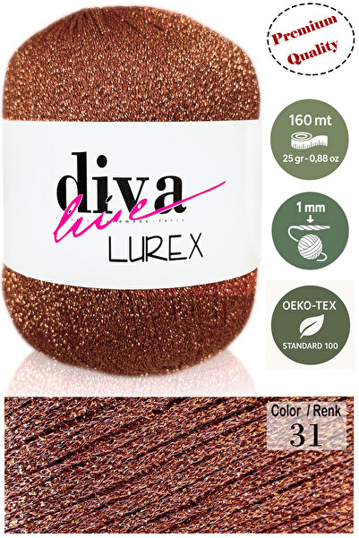 Diva İplik Diva Lurex 31 Κανέλα